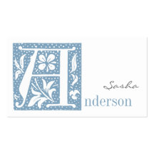 Spotted Letter A Monogrammed Business Cards