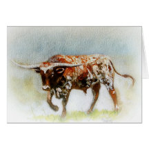 Spotted Longhorn Card