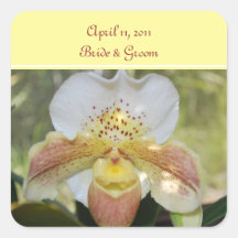 Spotted Orchid Wedding Stickers