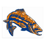 spotted speckled trout fish post cards