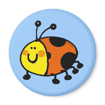 Spotty ladybug refrigerator magnet