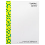 Spotty Margin - Yellow on Green letterhead