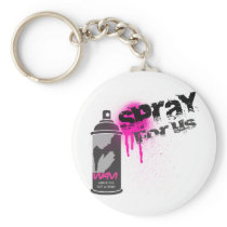 SPRAY FOR US Graffiti is not a crime Keychain