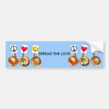 spread the love bumper sticker