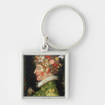 Spring, a series depicting the four seasons key chain