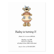 Spring Bears · Apricot Dress Post Cards