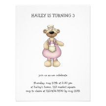 Spring Bears · Purple Dungarees Invitation