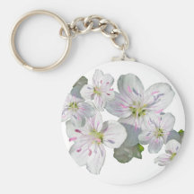 Spring Beauty Wildflower Coordinating Items Keychain