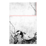SPRING BIRD , black and white,pink Stationery Paper