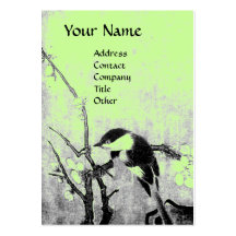 SPRING BIRD ,black green Business Card Templates
