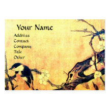 SPRING BIRD brown yellow Business Card Templates