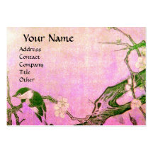 SPRING BIRD ,pink violet brown Business Card Templates