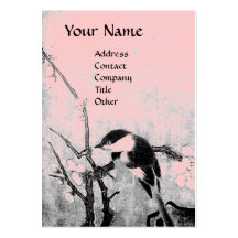 SPRING BIRD,pink violet brown Business Cards