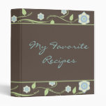 Spring Blooms Recipe Book Vinyl Binders
