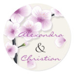 Spring Blossom Wedding Save The Date Announcement Stickers