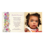 Spring Blossoms Baby Girls 2nd Birthday Invite Personalized Photo Card