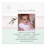 Spring Blossoms Collection Photo Baptism Invitatio Personalized Invitation