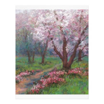 Spring Blossoms Custom Letterhead
