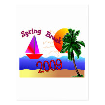 spring break 2009 sailboat post card