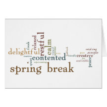 Spring Break (Blank Inside) Greeting Cards