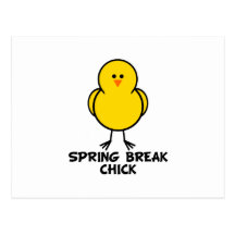 Spring Break Chick Post Cards