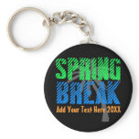Spring Break Custom Neon Souvenir keychains
