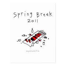 Spring Break Girl Post Card