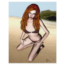 Spring Break PinUp Girl Melanie Flyers F&B
