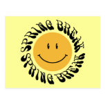 Spring Break Smiley Postcard