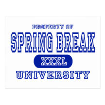 Spring Break University Post Card