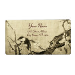 SPRING , brown Custom Shipping Label