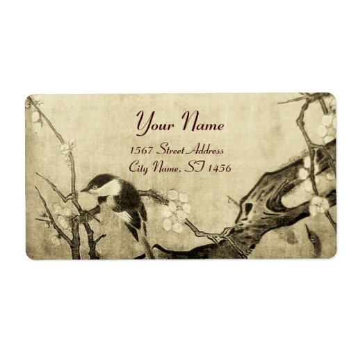 SPRING , brown Custom Shipping Label