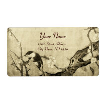 SPRING , brown Custom Shipping Label