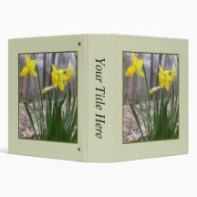 Spring Bulbs - Daffodils Vinyl Binder
