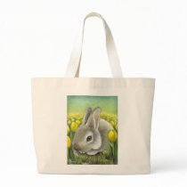 Spring bunny canvas bag