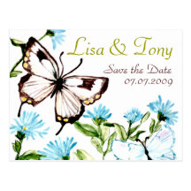 Spring Butterfly Weeding - Customized Post Cards