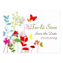 Spring Butterfly Weeding - Customized Post Cards