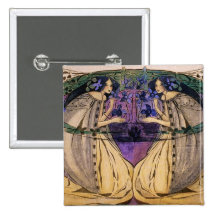 Spring by Frances Macdonald Pinback Button