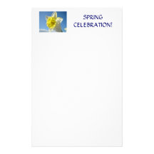 Spring Celebration! Stationery Daffodil Flower Sky