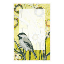 Spring Chickadee Stationery
