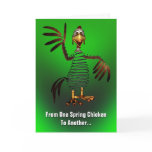 Spring Chicken Birthday Greeting Card