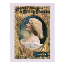 Spring Chicken, Madeline Marshall, Dresden Doll Postcards