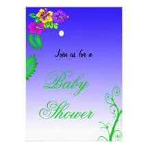 Spring colours baby shower invitation