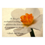 Spring Daffodil Wedding Charity Card Business Card