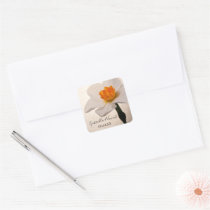 Spring Daffodil Wedding Envelope Seals Square Sticker