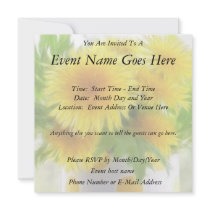 Spring Dandelion Bouquet Invitations