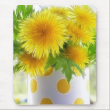 Spring Dandelion Bouquet Mouse Pad