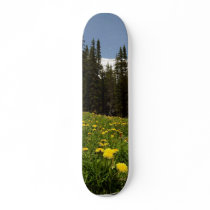 Spring Dandelions Flowers Near Lake Louise Banff N Skate Board Deck