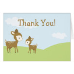 Spring Deer and Fawn Thank You Card