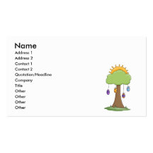 spring easter egg tree business card templates